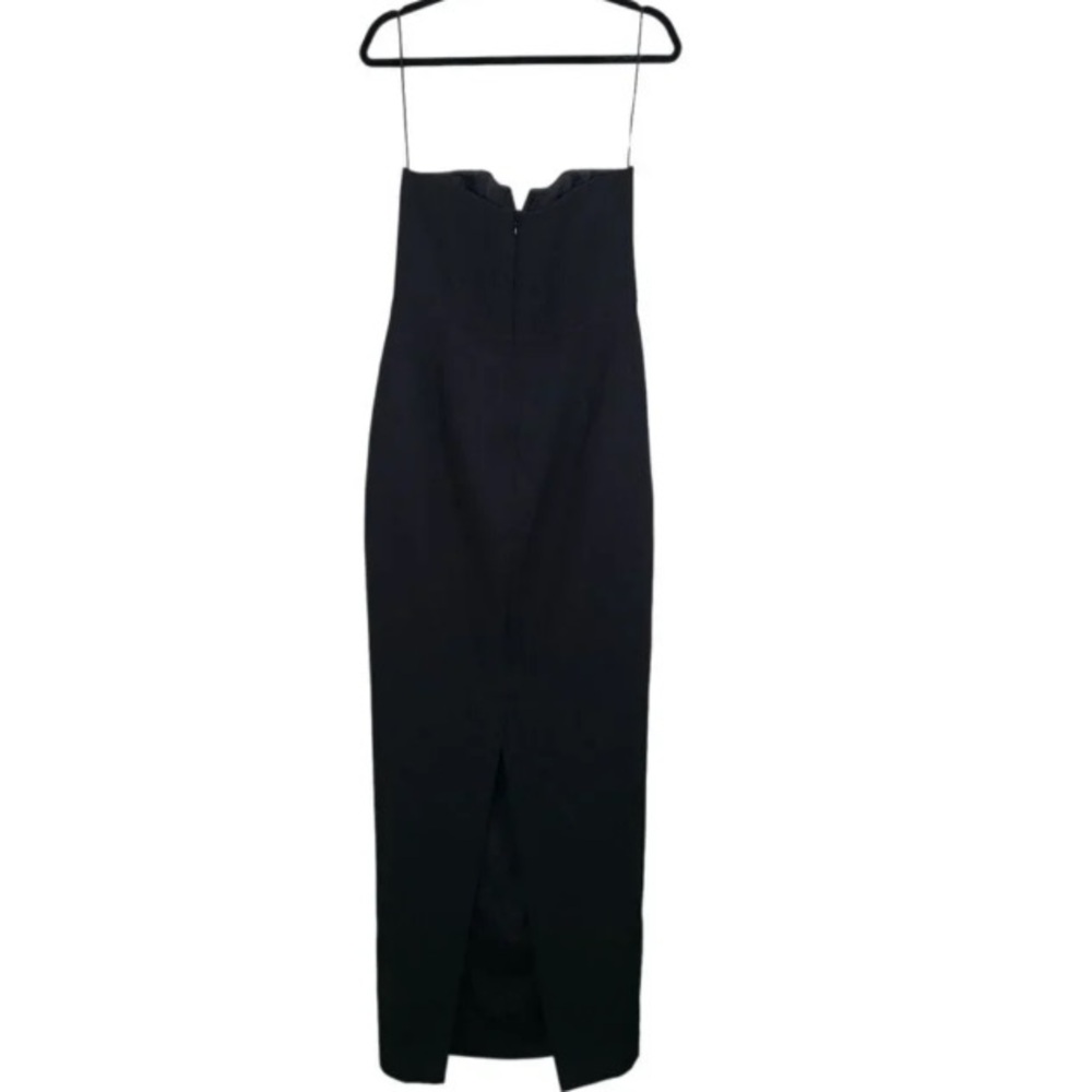 Sau Lee Imani Gown Black Tassel Strapless Keyhole Maxi Dress - Picture 6 of 8